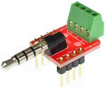 3.5mm Audio male Plug connector Breakout Board