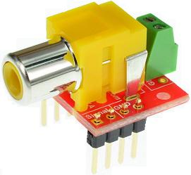 RCA audio video Female connector Breakout Board