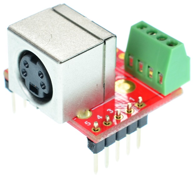 mini Din 4 Female connector Breakout Board