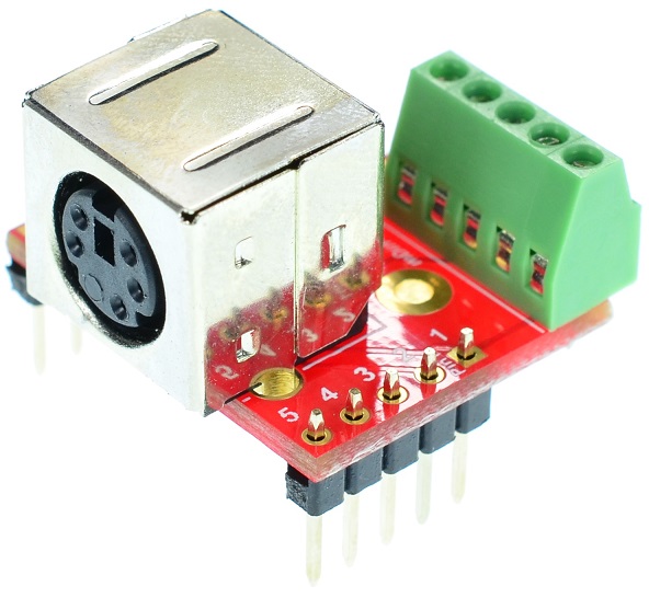 mini Din 5 Female connector Breakout Board
