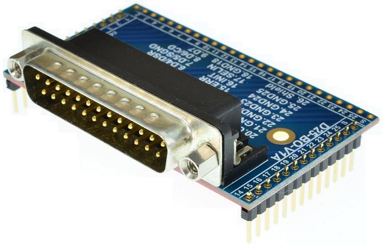 DB25 Male Printer Port connector Breakout Board