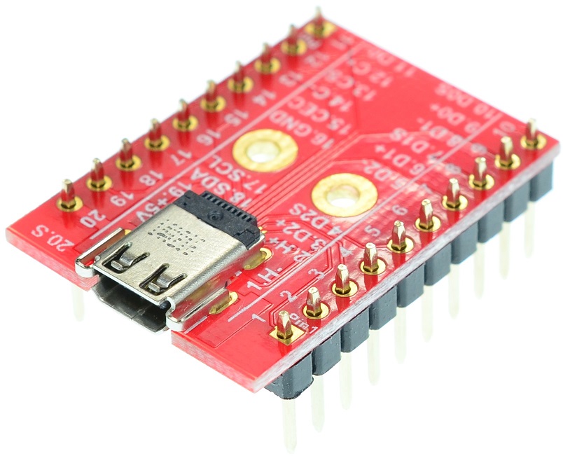 Micro HDMI Type D Female connector Breakout Board