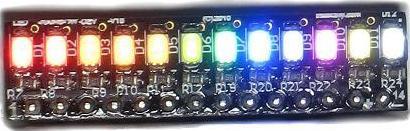 Surfacemount SMD LED bar graph with transistors switch