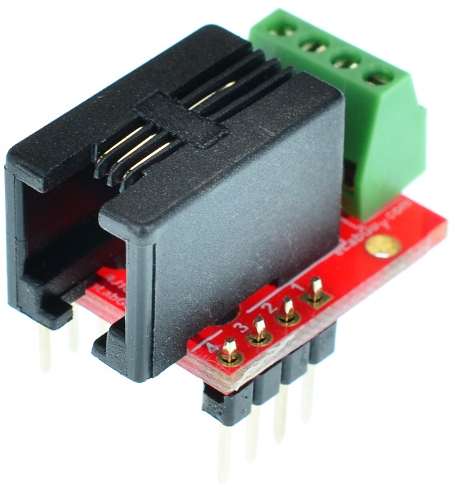 RJ9 RJ10 RJ22 4P4C Female Breakout Board