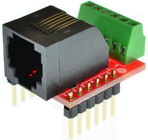 RJ11, RJ14, RJ25 6P6C Female Breakout Board