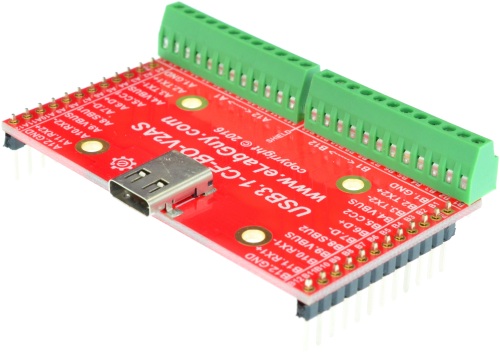elabguy USB3.1-CF-BO-V3A Arudino USB 3.1 Type C Female socket breakout board 