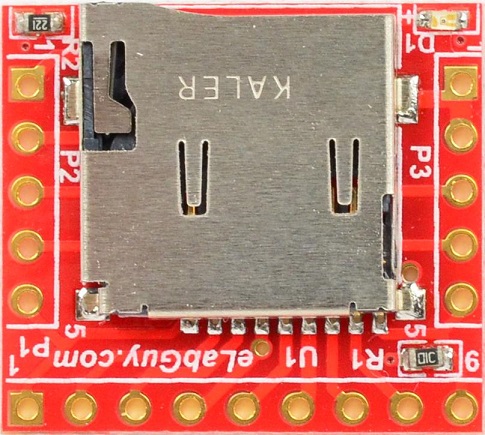 TransFlash microSD card connector breakout board